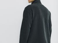 Свитшот с воротником-стойкой на молнии, Серый