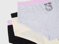 Трусы с принтом Hello Kitty для девочек, 3 шт., Серый