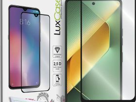 Защитное стекло LuxCase для TECNO Pova 6 с чёрной рамкой