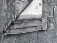 Широкие джинсы с леопардовым принтом, Серый