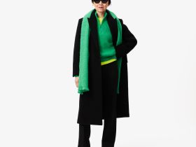 Женский шерстяной свитер Lacoste на молнии