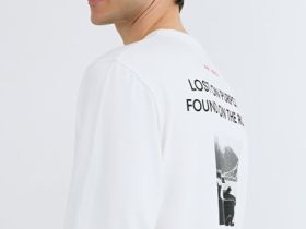 Футболка из плотного джерси с принтом, Белый