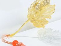 Закладка для книг с кисточкой "Дикий мак" (латунь, нейлон)