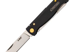 Складной нож Sanrenmu Partner, сталь 12C27, компактный мультитул с ножницами, рукоять нержавеющая сталь черная