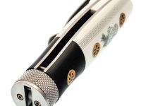 Складной нож Reptilian "Лесовик-01", сталь D2, рукоять G10, Limited Edition, белый