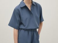 Рубашка женская свободного силуэта с отложным воротничком