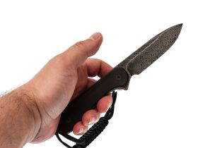 Нож CIVIVI Fixed Blade Elementum Black, сталь дамаск