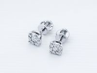 Пусеты из белого золота с бриллиантами э4701пс10153800