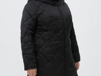 Утепленное пальто женское с капюшоном