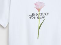 Футболка с цветочным принтом, Белый