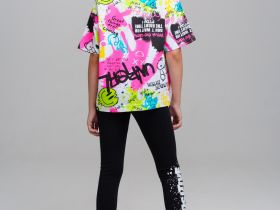 Брюки трикотажные для девочек (легинсы), 2 пары в комплекте