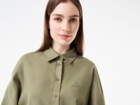 Женская хлопковая рубашка Lacoste Loose Fit
