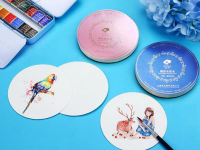 Скетчбук-склейка для акварели круглый Paul Rubens 20 л 300 г, гладкая, хлопок 50%, Розовый