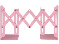 Подставка для книг MESHU, 3 отделения, раздвижная, розовая