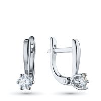Серьги из белого золота с бриллиантами э4701сг04220753