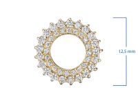 Подвеска из желтого золота с бриллиантами э0301пд04210016