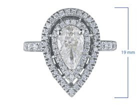 Кольцо из белого золота с бриллиантами э4701кц11180500