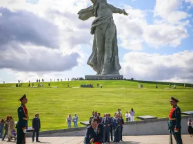 На Мамаевом кургане открыли первый обелиск якутянам — защитникам Сталинграда