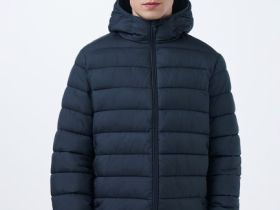 Базовая ультралёгкая куртка с капюшоном, Синий