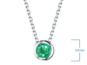 Колье из серебра с изумрудом э0678кл02220890