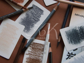 Набор карандашей угольных цветных HIMI 8 шт