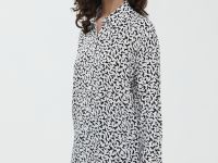 Блузка свободного силуэта с принтом