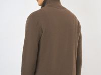 Текстурный джемпер на молнии, Коричневый