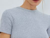 Футболка в рубчик, Серый