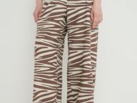 Широкие брюки изо льна, Бежевый