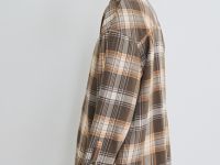 Хлопковая рубашка в клетку, Бежевый