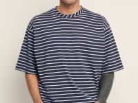 Оверсайз футболка в полоску