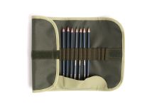 Набор чернографитных карандашей Малевичъ "Graf'Art" 8 шт в пенале-скрутке, оливковый