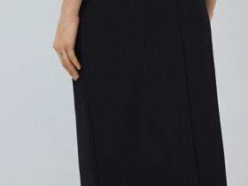 Прямая юбка макси, Черный