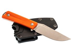 Нож Sanrenmu S611-4, сталь 8Cr13MoV, рукоять G10, оранжевый