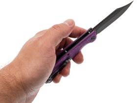 Складной нож Daggerr Powie Purple BW DL, сталь 8Cr14MoV, рукоять FRN