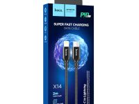 Кабель Hoco X14 20W (Type-C) на (Lightning) 200см нейлоновая оплетка (черный)