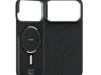 Чехол-накладка Benks Armor Kevlar MagSafe для Apple iPhone 17 Pro Max кевлар черно-серый в полоску