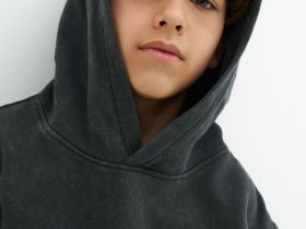 Худи с принтом для мальчиков, Серый