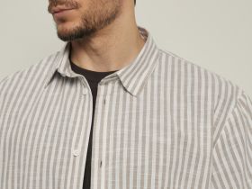 Рубашка с коротким рукавом в полоску