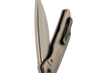 Складной нож TUOTOWN RT-Stinger Stonewash, сталь T14N, рукоять Grey Ti