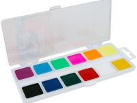 Набор акварели Гамма "Оранжевое солнце", медовая, 12 цветов (6 неон..+ 6 классич.), пластик. упак.