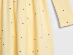 Трикотажное платье c принтом для девочек, Желтый