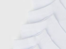 Базовые носки-сникерсы, 5 пар, Белый