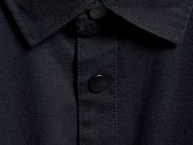 Рубашка-куртка из твила, Черный