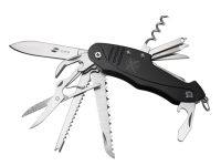 Нож перочинный Stinger 96 мм, 15 функций, черный, в блистере