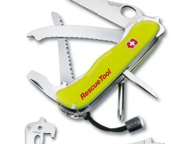 Нож перочинный Victorinox RescueTool One Hand, сталь X50CrMoV15, рукоять нейлон, жёлтый