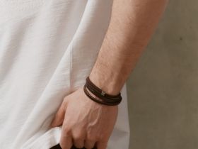 Набор браслетов, 2 шт., Коричневый