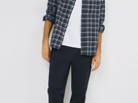 Брюки из твила, Синий