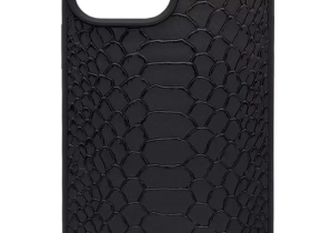 Чехол-накладка Santa Barbara Knight для iPhone 14 Pro Max натуральная кожа (черный)