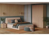 Распашной шкаф Флавир 4-160x250 Букле Кремовый